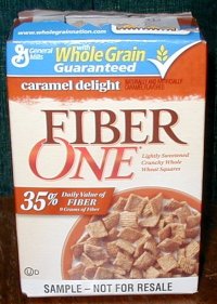 Fiber One cereal box.