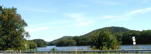 The Susquehanna River as viewed from across Routes 11/15 at Weaver's Farm Market.